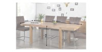 Tavolo da pranzo TAVINA 120–200 cm – Tavolo allungabile in legno massello di Sheesham verniciato