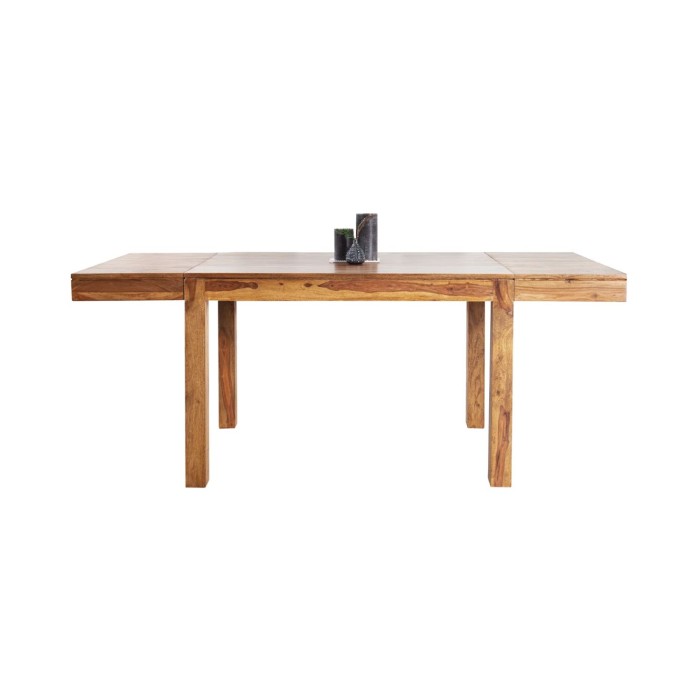 Tavolo da pranzo TAVINA 120–200 cm – Tavolo allungabile in legno massello di Sheesham verniciato