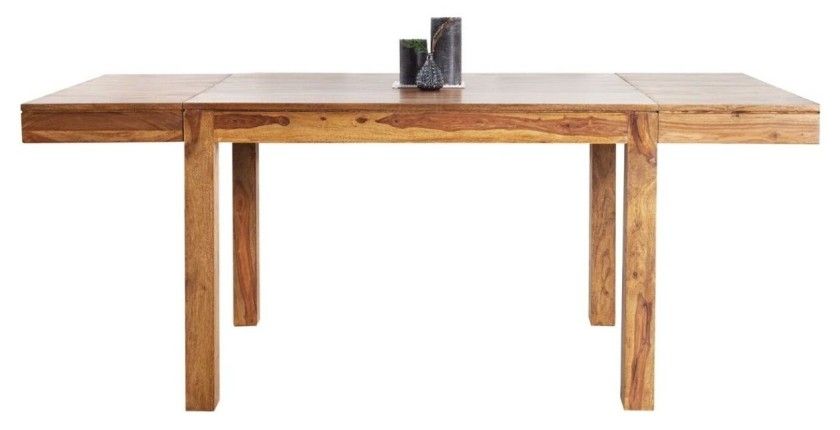 Tavolo da pranzo TAVINA 120–200 cm – Tavolo allungabile in legno massello di Sheesham verniciato