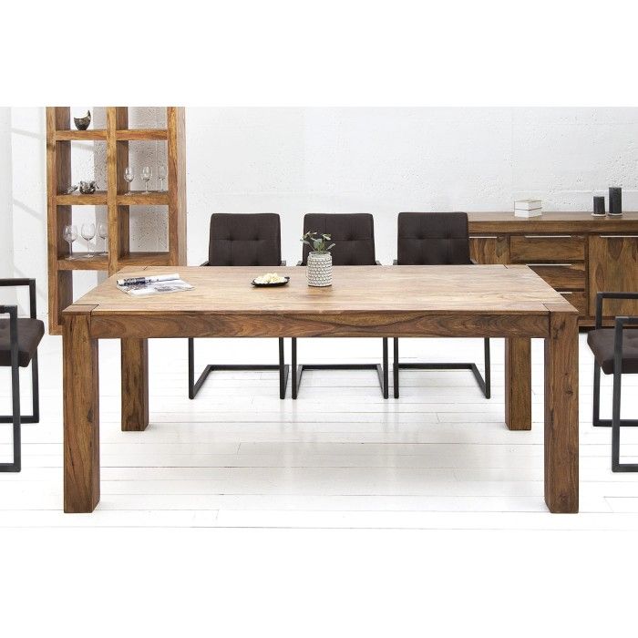 Eettafel ORBO 200 cm – Gelakte massief Sheesham houten tafel