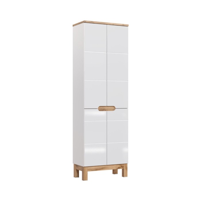 Badezimmer-Set ERMANO: Waschtischunterschrank 100cm + Einbauwaschbecken + Siphon + Stauraum mit Spiegeln
