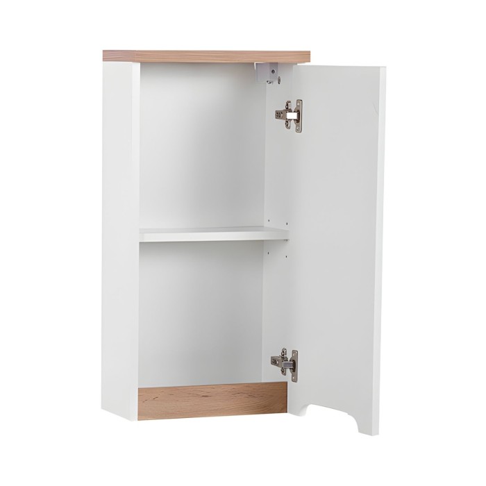 Set ERMANO: onderbouwmeubel 80cm + inbouwwastafel + sifon + kolom + opbergruimtes met spiegels