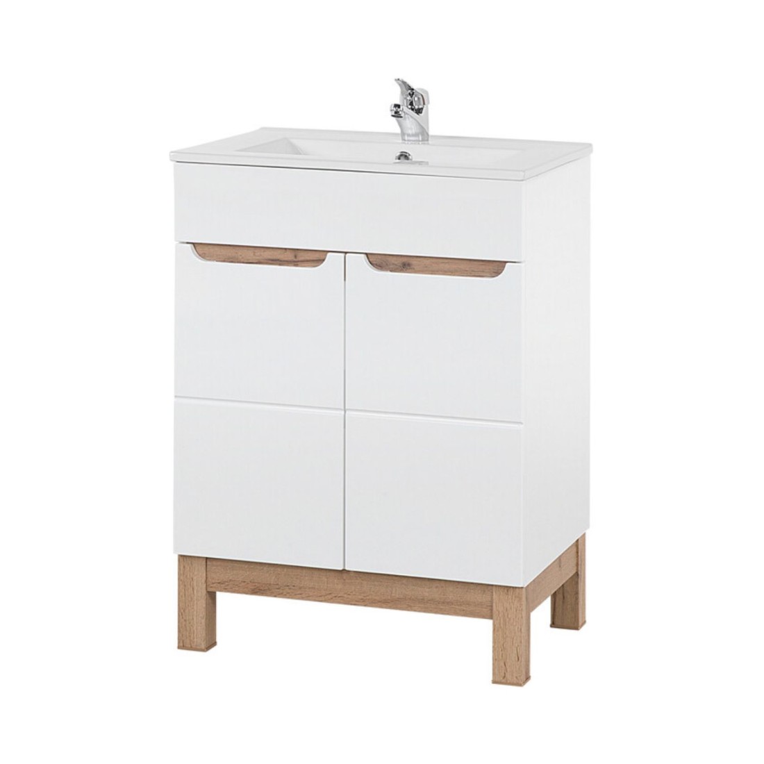 Ensemble meuble sous vasque 60cm et vasque encastrée ERMANO