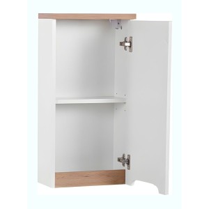 Set ERMANO: Waschtischunterschrank 80cm + Einbauwaschbecken + Siphon + Hochschrank + Stauraum mit Spiegeln