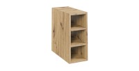 Meuble de rangement avec 3 niches visible BRAZZA aspect bois