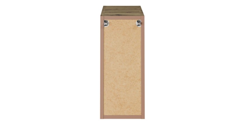 Meuble de rangement avec 3 niches visible BRAZZA aspect bois vu de dos