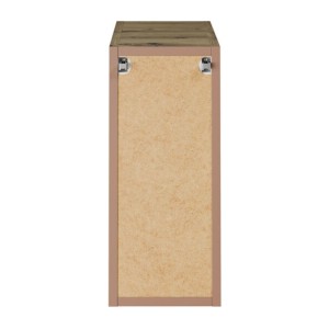 Meuble de rangement avec 3 niches visible BRAZZA aspect bois vu de dos