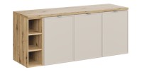Ensemble BRAZZA à placards 120cm avec meuble sous vasque et niches visibles