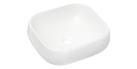Conjunto BRAZZA: muebles bajo lavabo de 140cm con nichos visibles + encimera para lavabo + lavabo redondo de sobreponer