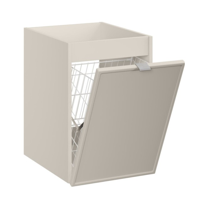 Conjunto BRAZZA: muebles bajo lavabo de 140cm con nichos visibles y cesto para ropa integrado + encimera para lavabo + lavabo so