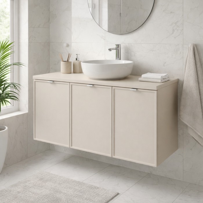 Badezimmer-Set BRAZZA: Unterschrank mit Schubladen 120cm + Waschtischplatte