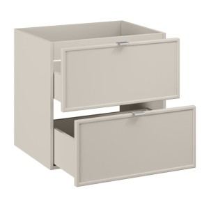 Set BRAZZA: Waschtischunterschrank 120cm mit sichtbaren Nischen und Wäschekorb + Waschtischplatte