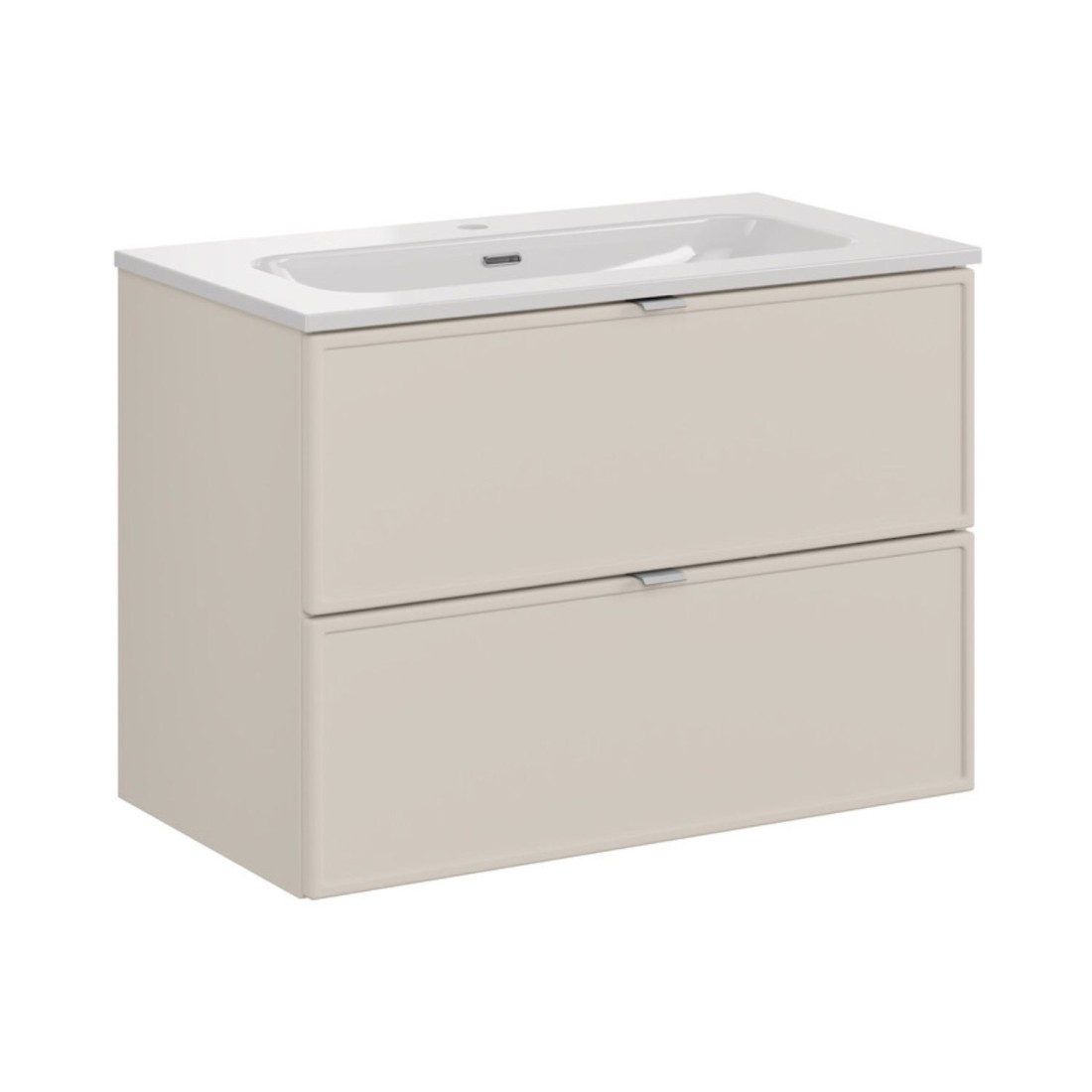 Badezimmer-Set BRAZZA: Waschtischunterschrank 80cm + rechteckiges Einbauwaschbecken