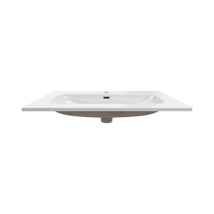 Badezimmer-Set BRAZZA: Waschtischunterschrank 80cm + rechteckiges Einbauwaschbecken