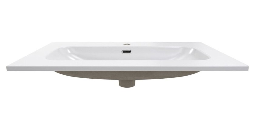 Badezimmer-Set BRAZZA: Waschtischunterschrank 80cm + rechteckiges Einbauwaschbecken