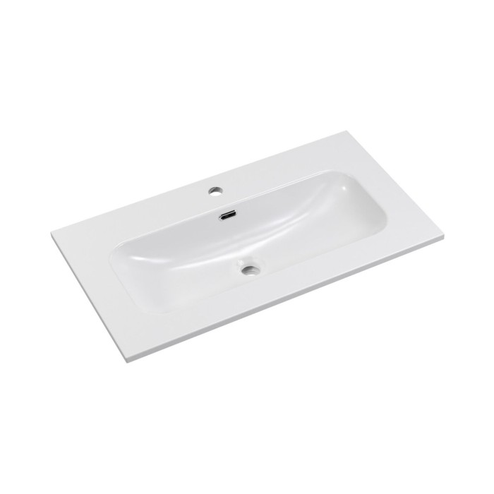 Badezimmer-Set BRAZZA: Waschtischunterschrank 80cm + rechteckiges Einbauwaschbecken