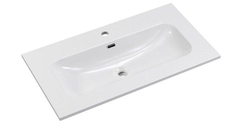 Badezimmer-Set BRAZZA: Waschtischunterschrank 80cm + rechteckiges Einbauwaschbecken