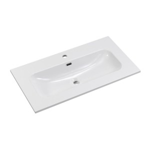 Badezimmer-Set BRAZZA: Waschtischunterschrank 80cm + rechteckiges Einbauwaschbecken