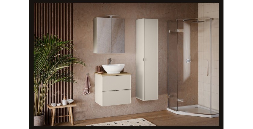 Badezimmer-Set BRAZZA: Waschtischunterschrank 60cm + Platte für Waschbecken