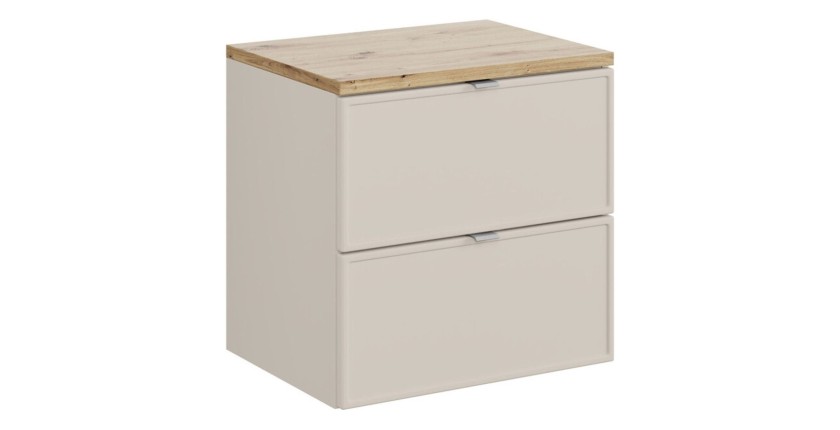 Badezimmer-Set BRAZZA: Waschtischunterschrank 60cm + Platte für Waschbecken