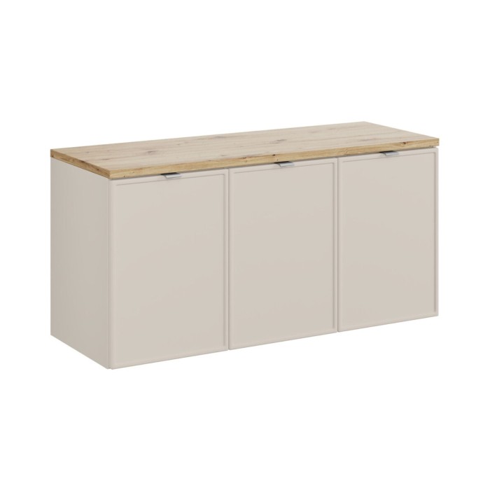 Badezimmer-Set BRAZZA: Unterschrank mit Schränken 120cm + Platte für Waschbecken
