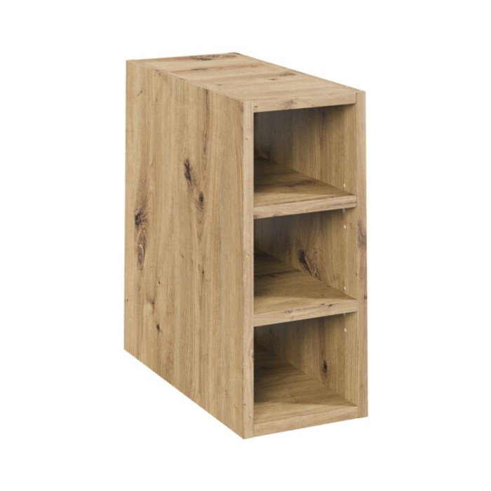 Insieme BRAZZA: mobile sottolavabo con ante 140cm con nicchie a vista + piano per lavabo + lavabo da appoggio quadrato arrotonda