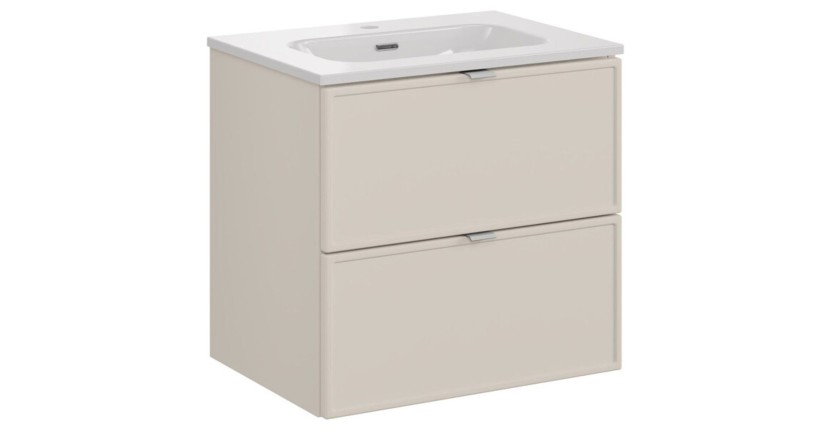 Badezimmer-Set BRAZZA: Waschtischunterschrank mit Schubladen 60cm + Einbauwaschbecken