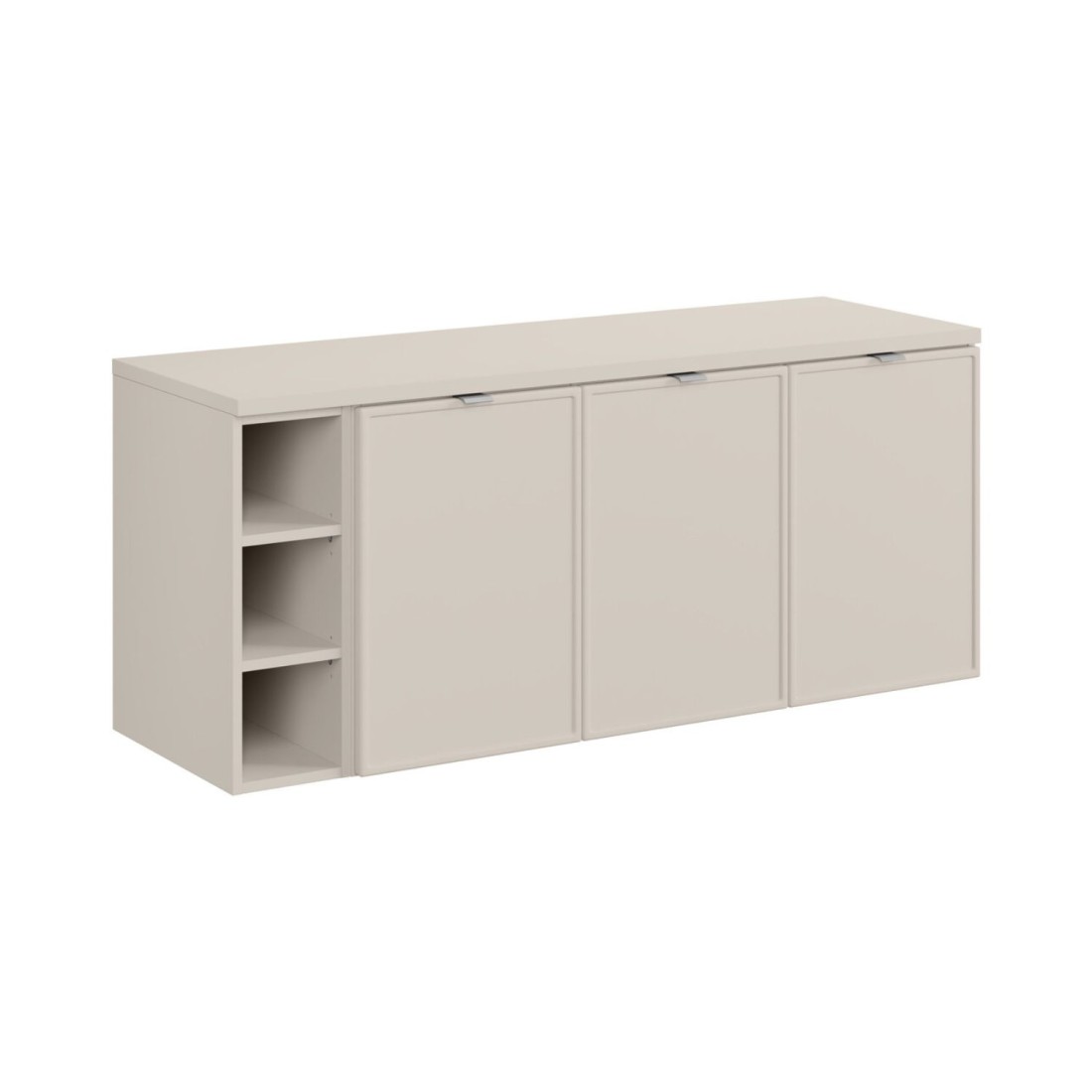 Badezimmer-Set BRAZZA: Waschtischunterschrank mit Schränken 140cm mit sichtbaren Nischen + Platte für Waschbecken