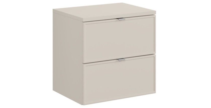 Ensemble BRAZZA : meuble sous vasque et plan pour vasque coloris cachemire 60cm