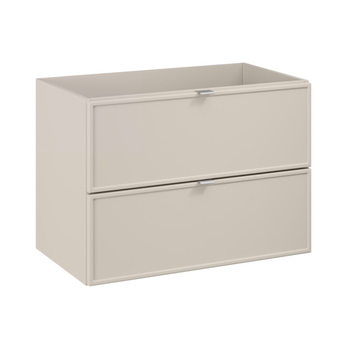 Meuble sous vasque 80cm coloris cachemire avec tiroirs collection BRAZZA
