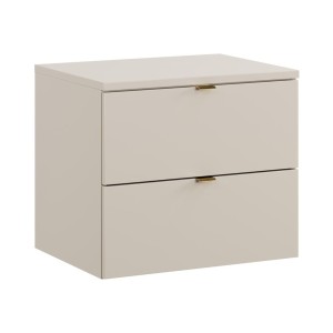 Ensemble BELLA : meuble sous vasque à tiroirs 60cm et plan pour vasque coloris cachemire