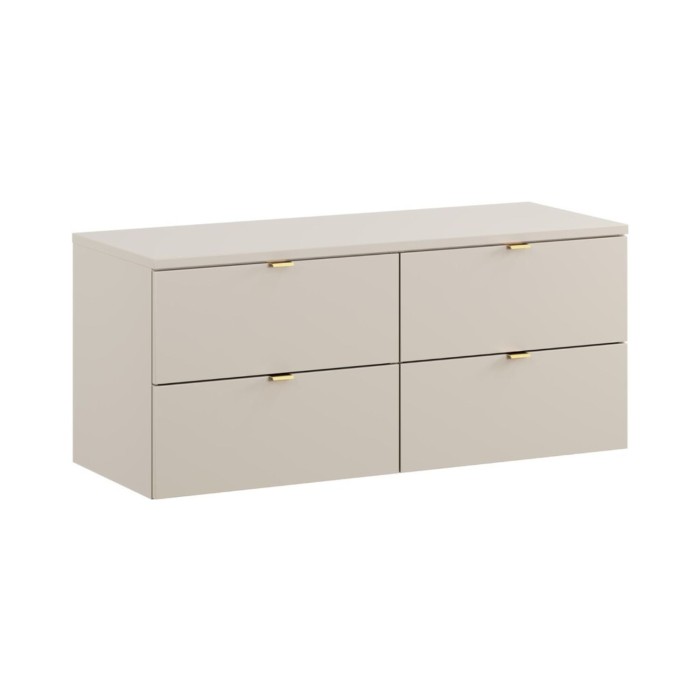 Badezimmer-Set BELLA: Waschbeckenschrank 120cm + Waschtischplatte