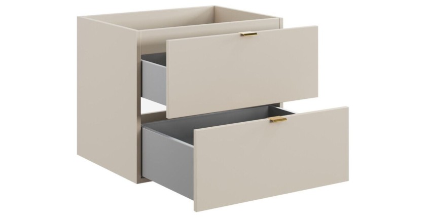 Meuble sous vasque 60cm BELLA coloris cachemire ouvert