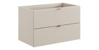 Meuble sous vasque BELLA à tiroirs, coloris cachemire, 80cm