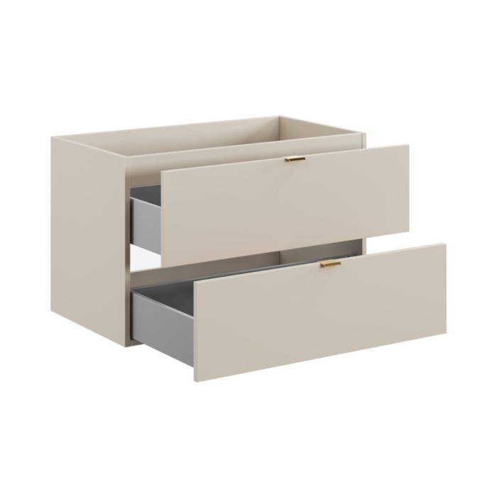Badezimmer-Set BELLA: Waschtischunterschrank 80cm + rechteckiges Einbauwaschbecken + Hochschrank