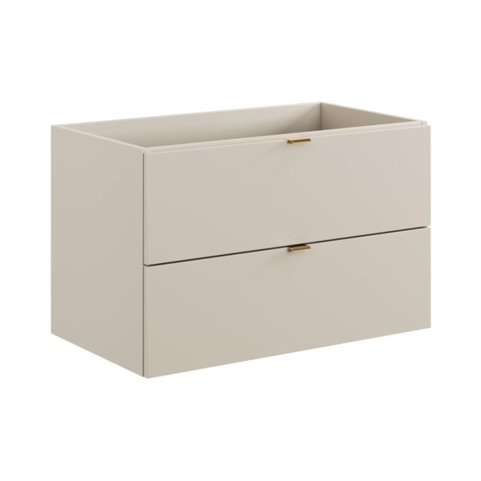 Badezimmer-Set BELLA: Waschtischunterschrank 80cm + rechteckiges Einbauwaschbecken + Hochschrank