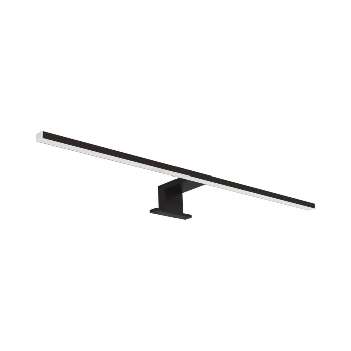 Set MATT: onderkast 100cm + zwarte opbouwwastafel + opbergkolom + opbergruimtes met spiegels + LED