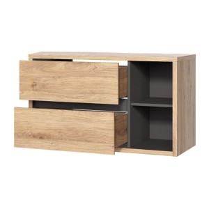 Set MATT: Waschtischunterschrank 100cm + schwarzes Aufsatzbecken + Stauraumsäule + Spiegelschränke + LED