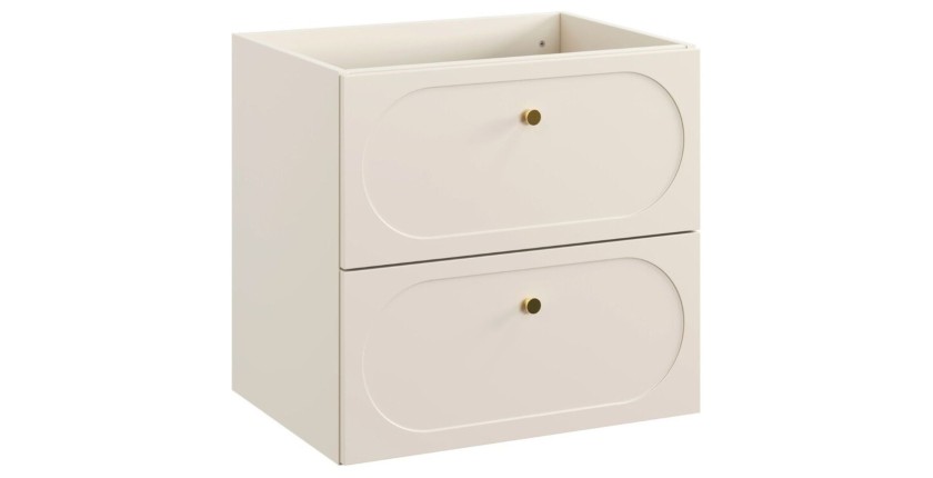 Meuble sous vasque 60cm TORNADO coloris cachemire