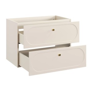 Meuble sous vasque TORNADO 80cm coloris cachemire ouvert