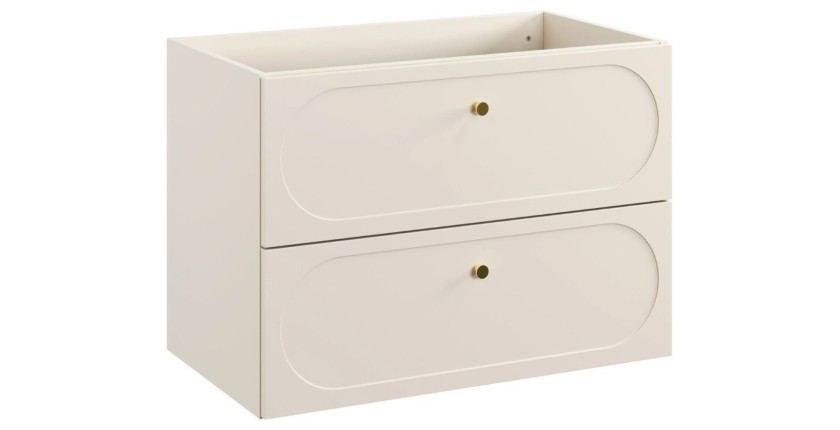 Meuble sous vasque TORNADO 80cm coloris cachemire