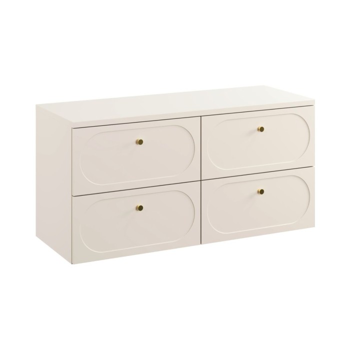 Set van badkamermeubels TORNADO beige: onderkast 120cm + blad voor wastafel