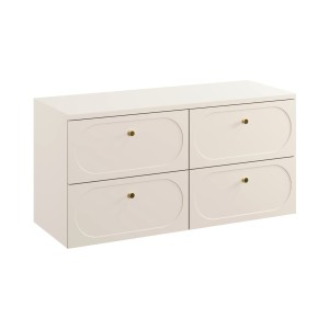 Ensemble TORNADO 120cm : meubles sous vasque et plan pour vasque cachemire