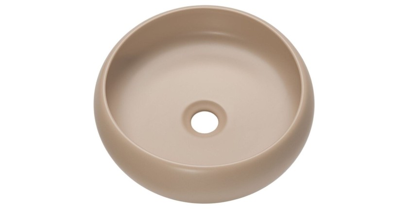 Vasque à poser ronde marron cappuccino
