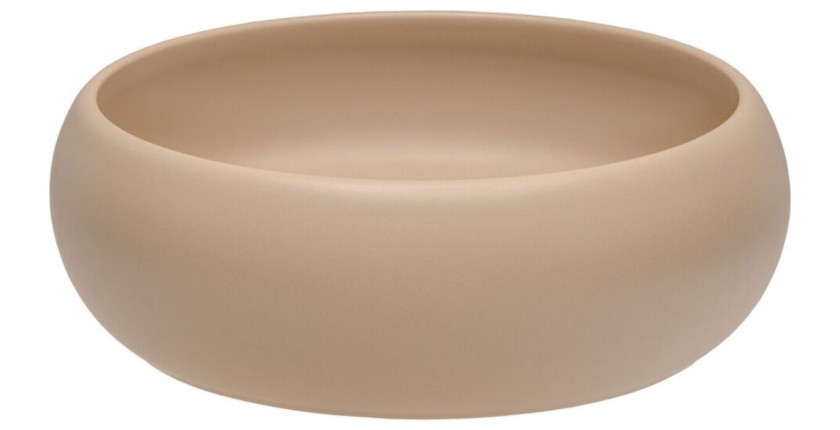 Vasque à poser ronde marron cappuccino vu de face