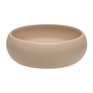 Vasque à poser ronde marron cappuccino vu de face