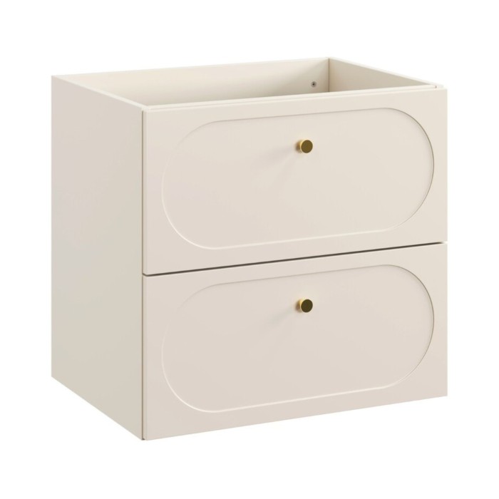 Badezimmer-Set TORNADO beige: Unterschrank 60cm + Platte für Waschbecken