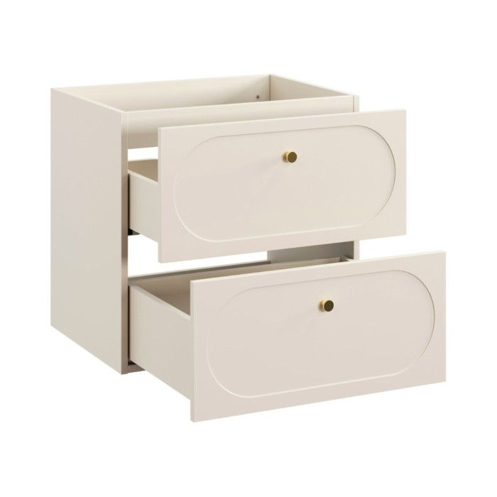 Badezimmer-Set TORNADO beige: Unterschrank 60cm + Platte für Waschbecken