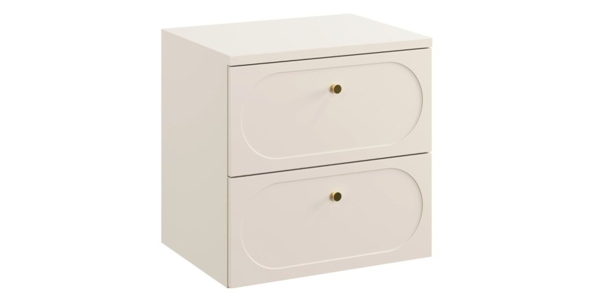 Ensemble TORNADO 60cm : meuble sous vasque et plan pour vasque cachemire