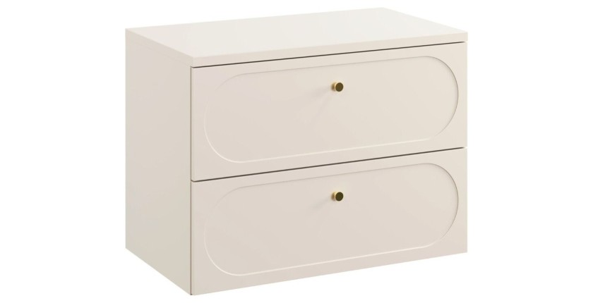 Ensemble meuble sous vasque et plan vasque TORNADO 80cm